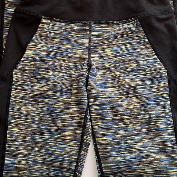 Sweaty Betty leggings size XS black/blue/yellow - Picture 4 of 6
